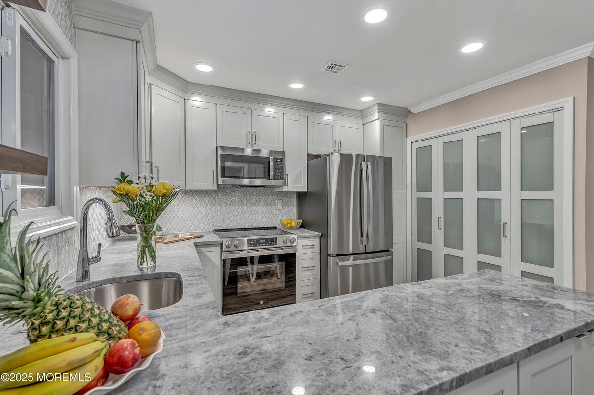 Interior, Kitchen, Recessed Lighting, Stainless Steel Appliances