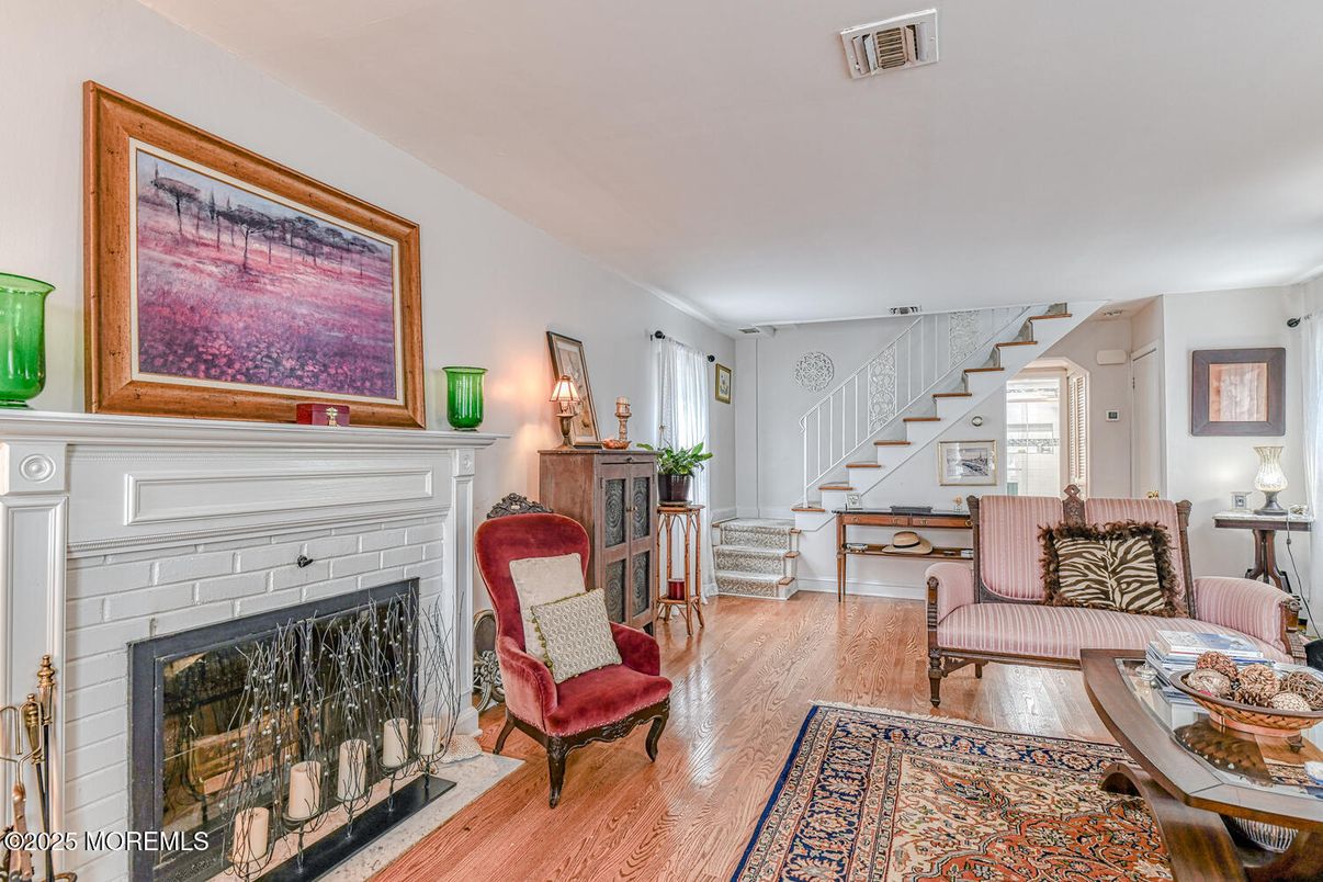 Fireplace, Interior, Wood Texture Flooring