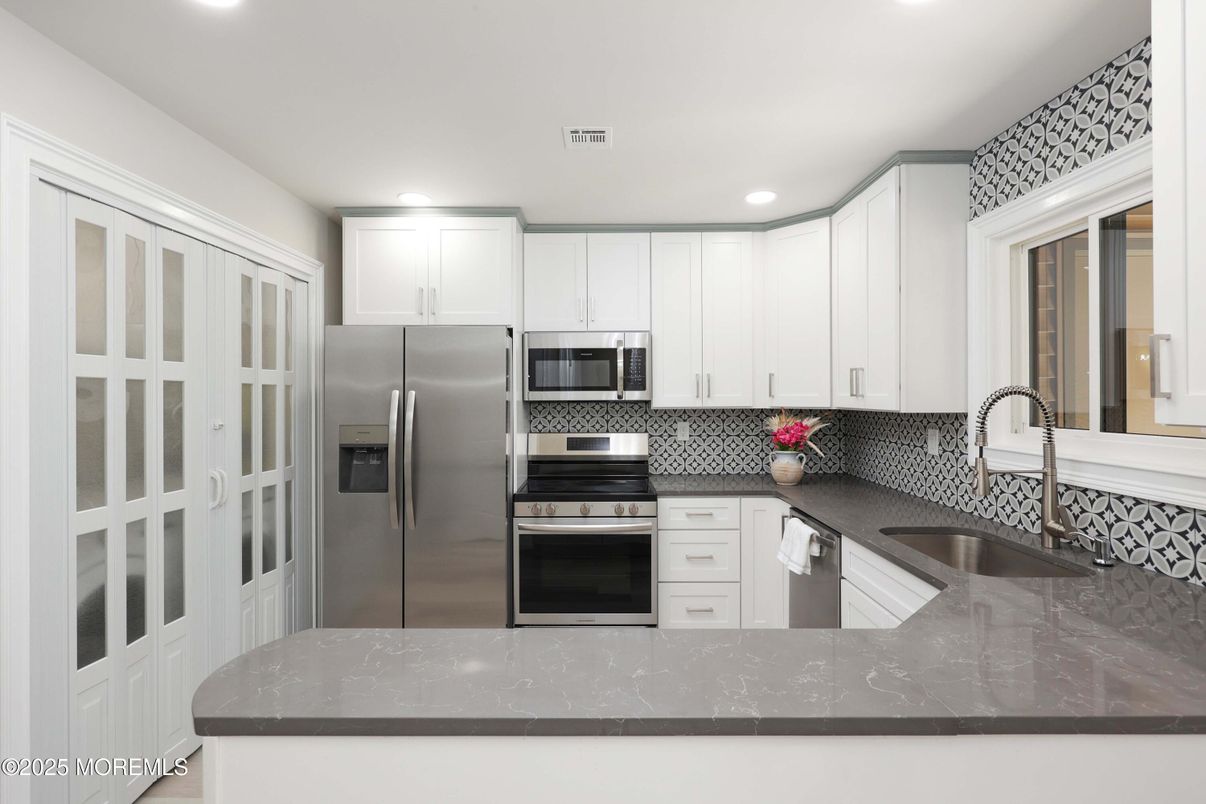 Interior, Kitchen, Recessed Lighting, Stainless Steel Appliances