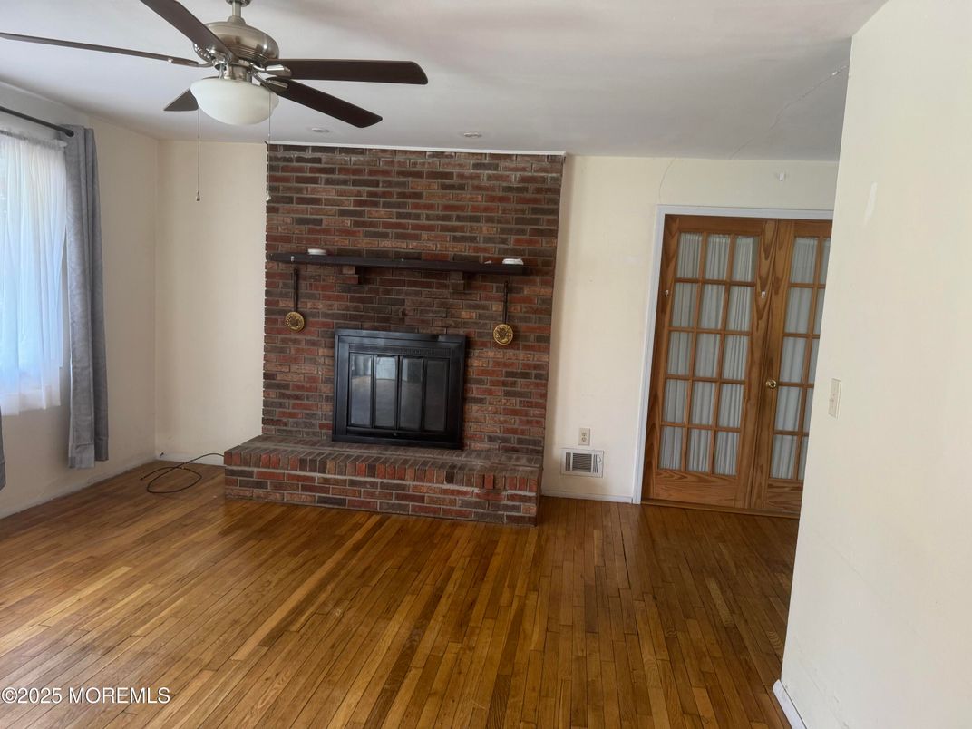 Fireplace, Interior, Stone Walls, Wood Texture Flooring