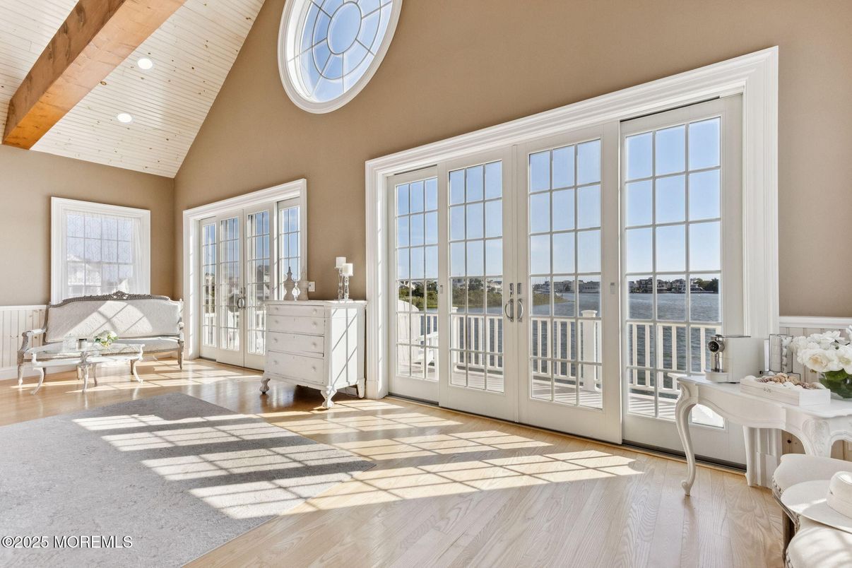 Interior, Recessed Lighting, Water, Wooden Beams, Wooden Ceilings, Wood Texture Flooring