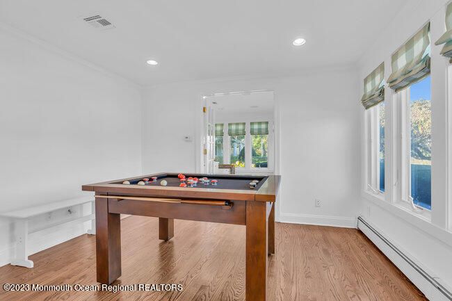 Game Room, Interior, Recessed Lighting, Wood Texture Flooring