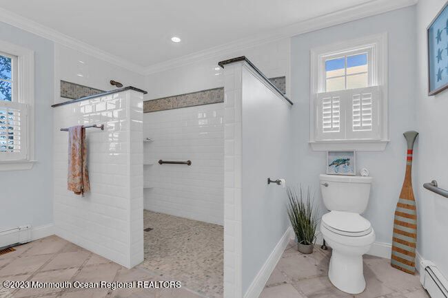 Bathroom, Interior, Marble, Recessed Lighting