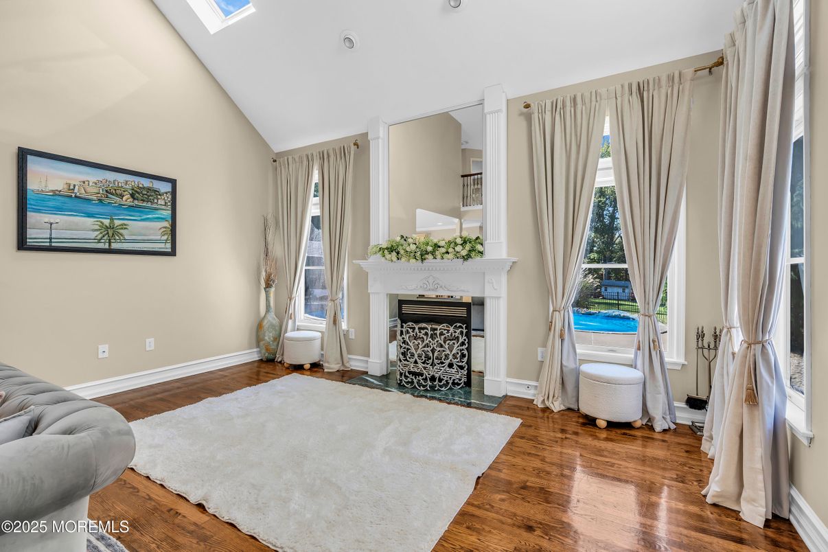 Fireplace, Interior, Wood Texture Flooring
