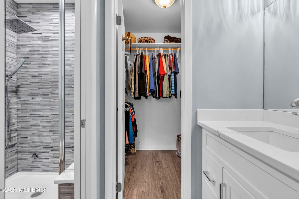 Bathroom, Interior, Walk-in Closets, Wood Texture Flooring