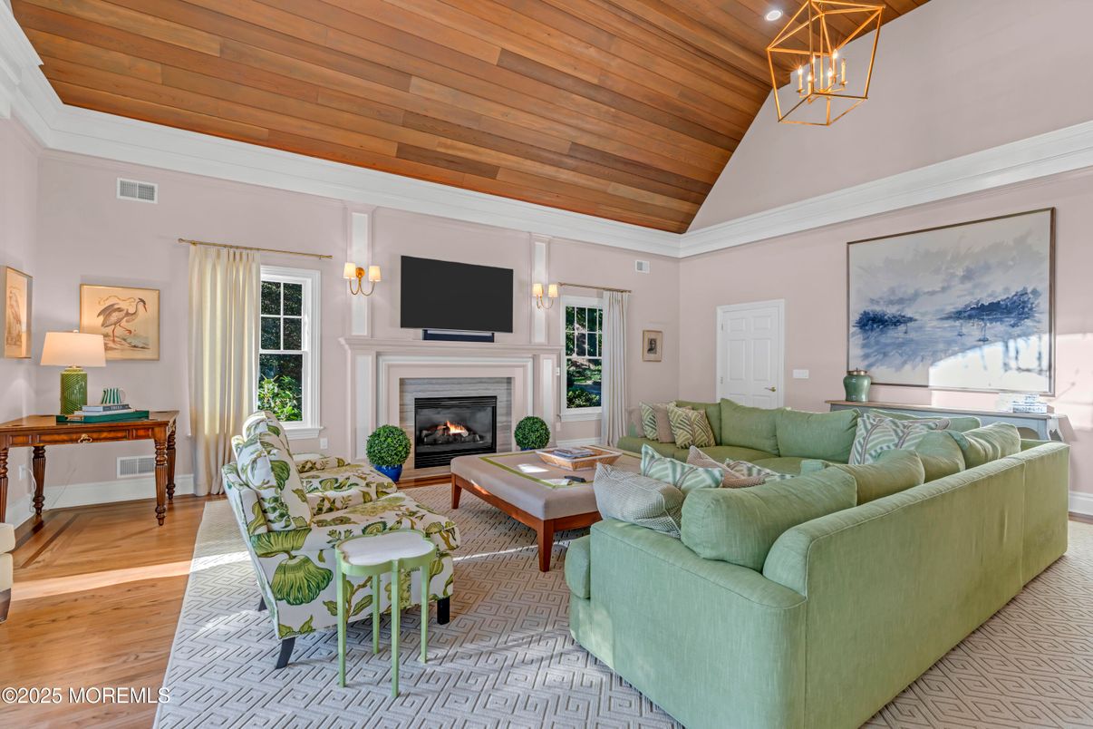 Fireplace, Interior, Living room, Wooden Ceilings, Wood Texture Flooring