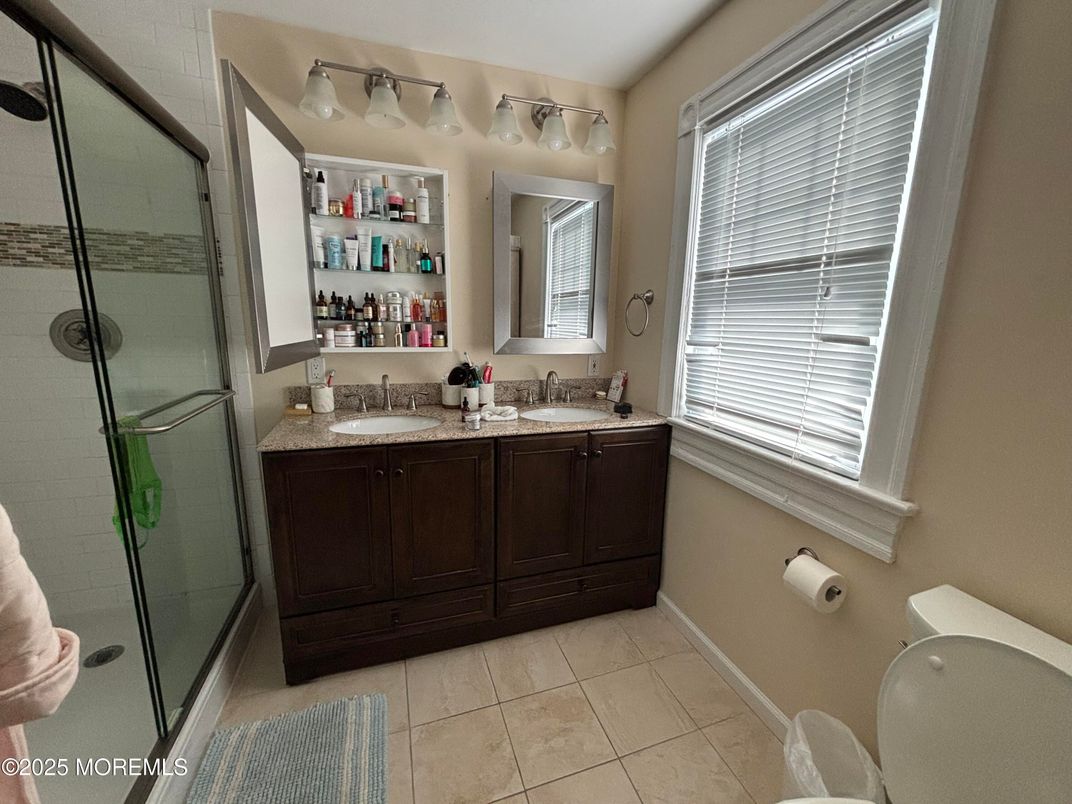 Bathroom, Dual Sink Vanities, Glass Shower, Interior