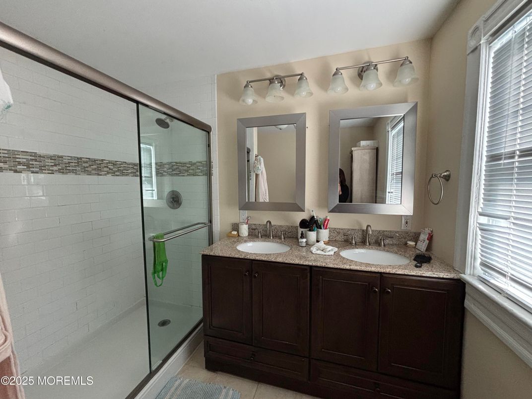 Bathroom, Dual Sink Vanities, Glass Shower, Interior