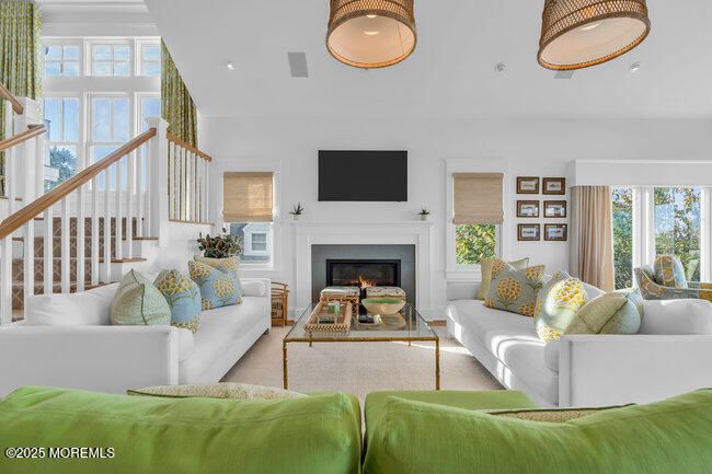 Fireplace, Interior, Living room, Recessed Lighting