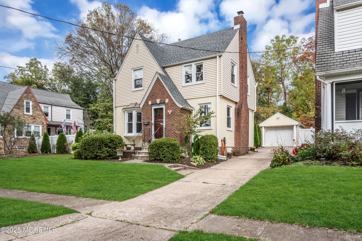 Detached Garage, Exterior, Facade, Brick Facade, Tudor Revival