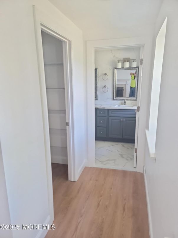 Bathroom, Interior, Marble, Wood Texture Flooring