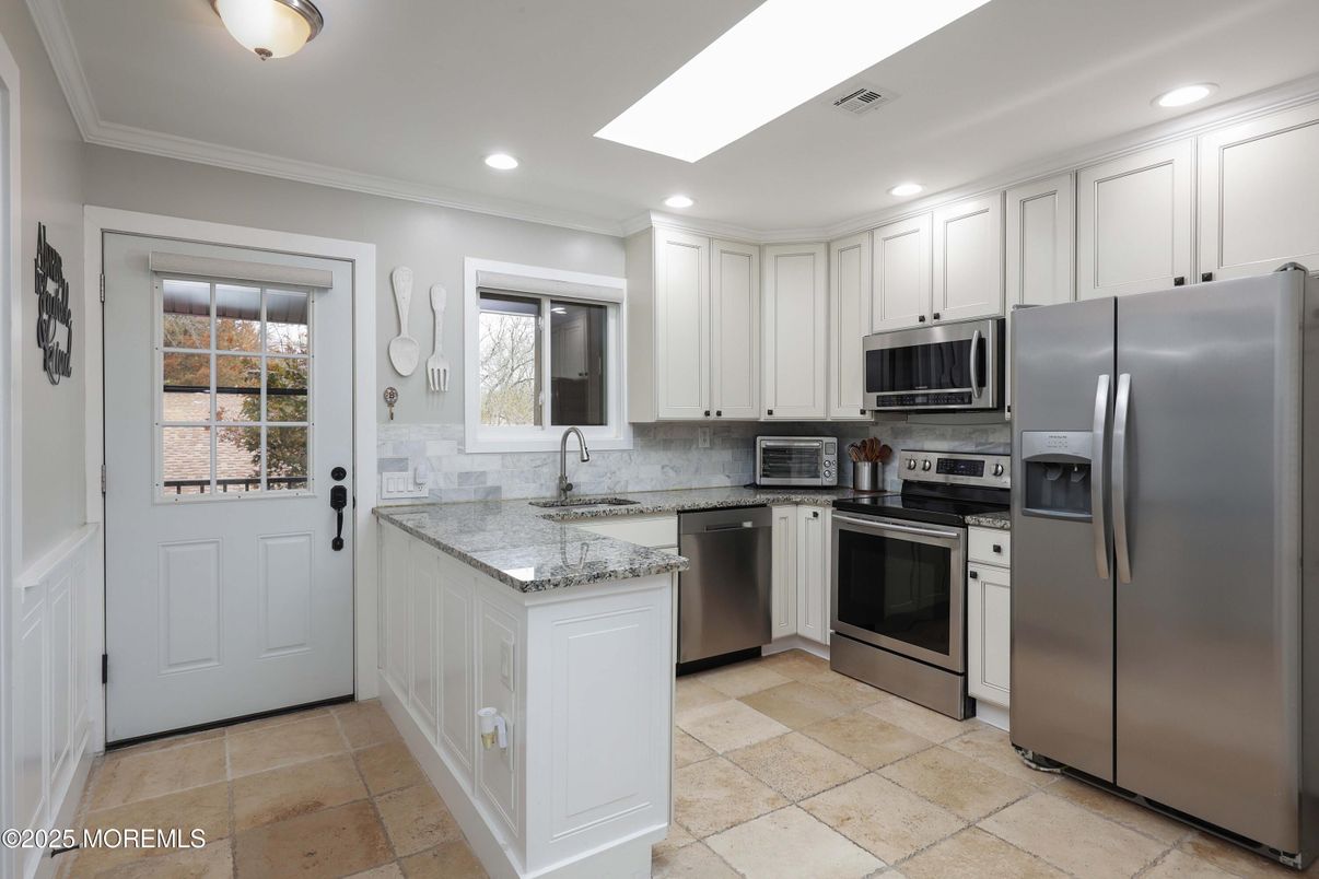 Interior, Kitchen, Recessed Lighting, Stainless Steel Appliances