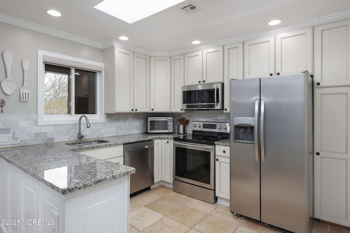 Interior, Kitchen, Recessed Lighting, Stainless Steel Appliances