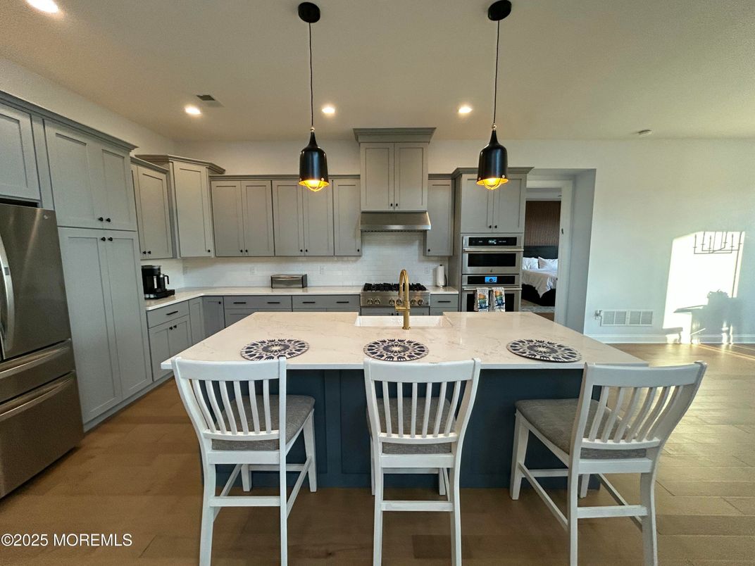 Interior, Kitchen, Pendant Lights, Recessed Lighting, Stainless Steel Appliances