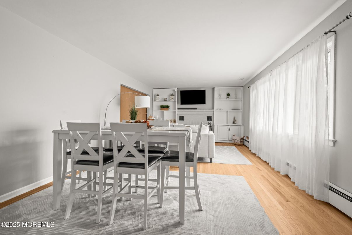 Dining room, Interior, Wood Texture Flooring