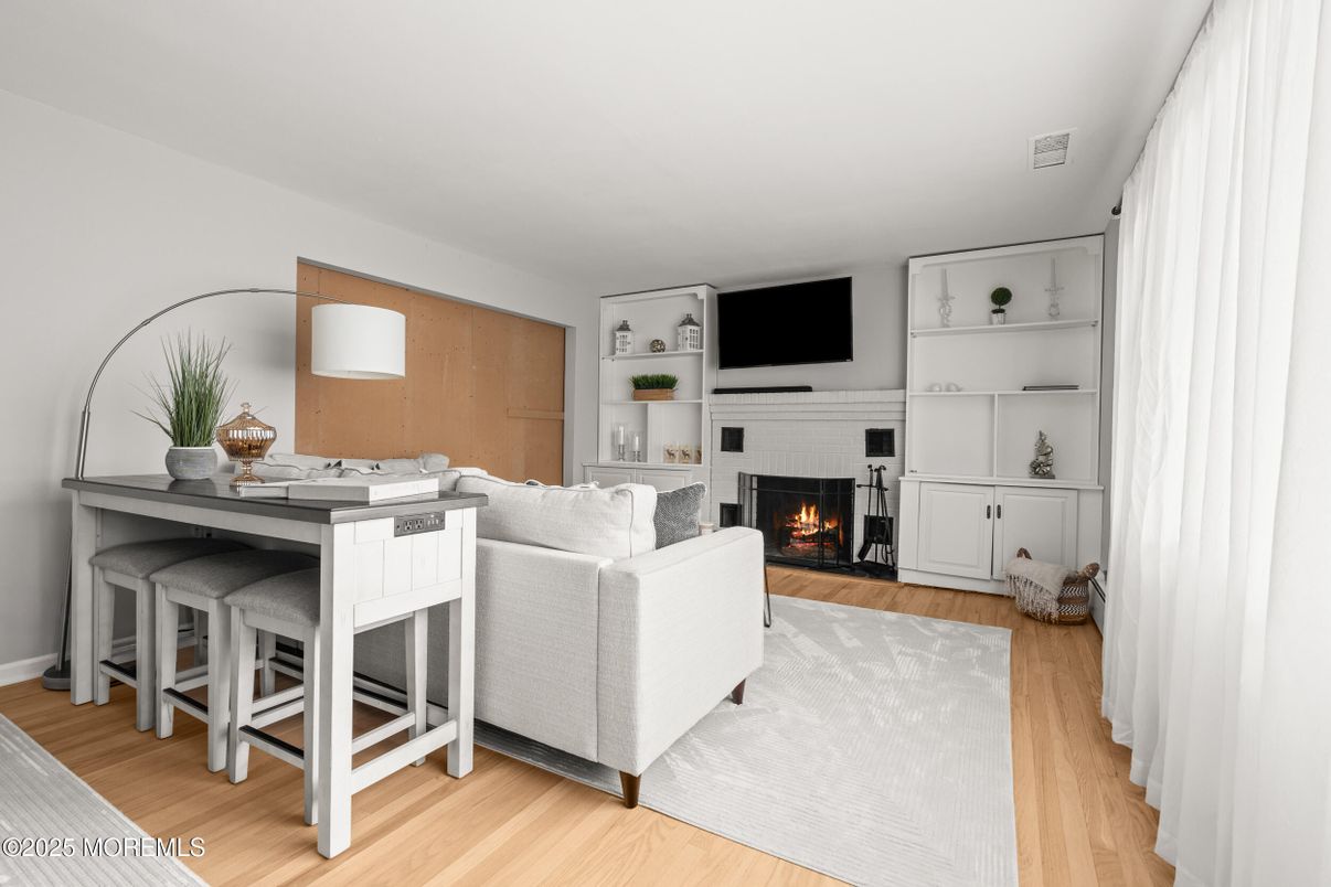 Fireplace, Interior, Living room, Wood Texture Flooring