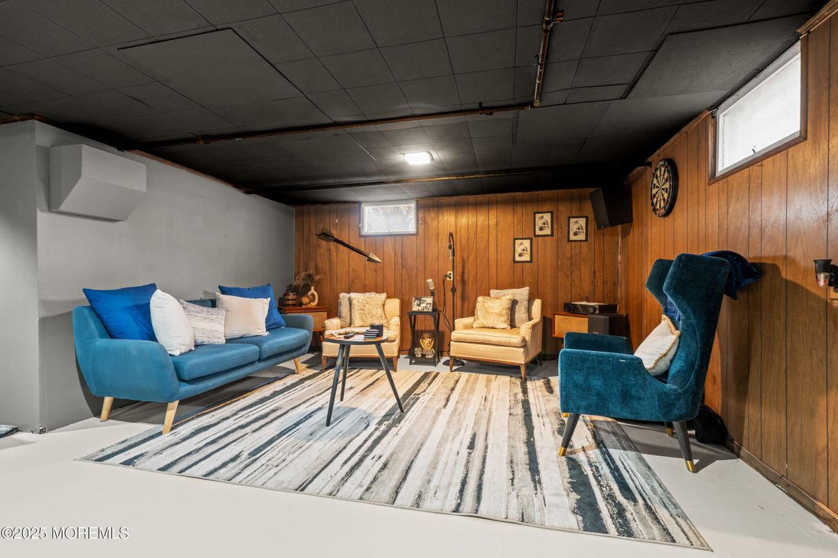 Interior, Living room, Recessed Lighting, Wooden Walls