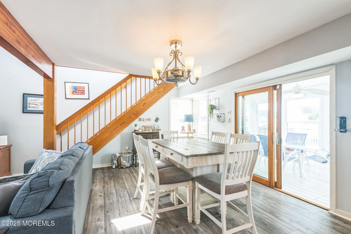 Chandelier, Dining room, Interior, Wood Texture Flooring