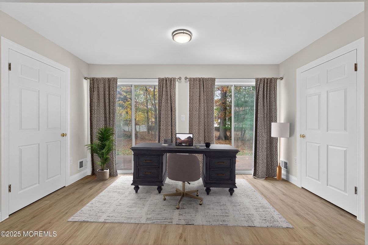 Home Office, Interior, Wood Texture Flooring