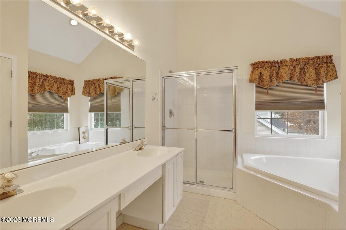 Bathroom, Dual Sink Vanities, Glass Shower, Interior