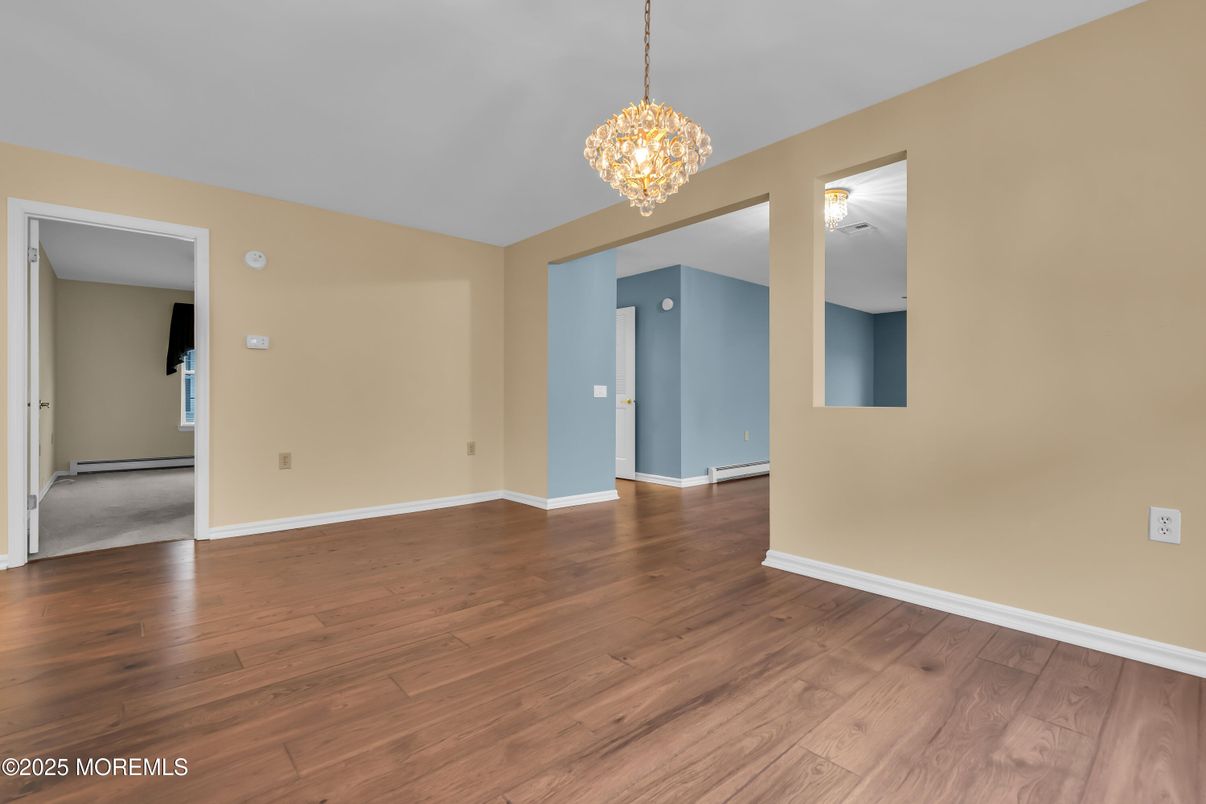 Chandelier, Empty room, Interior, Wood Texture Flooring