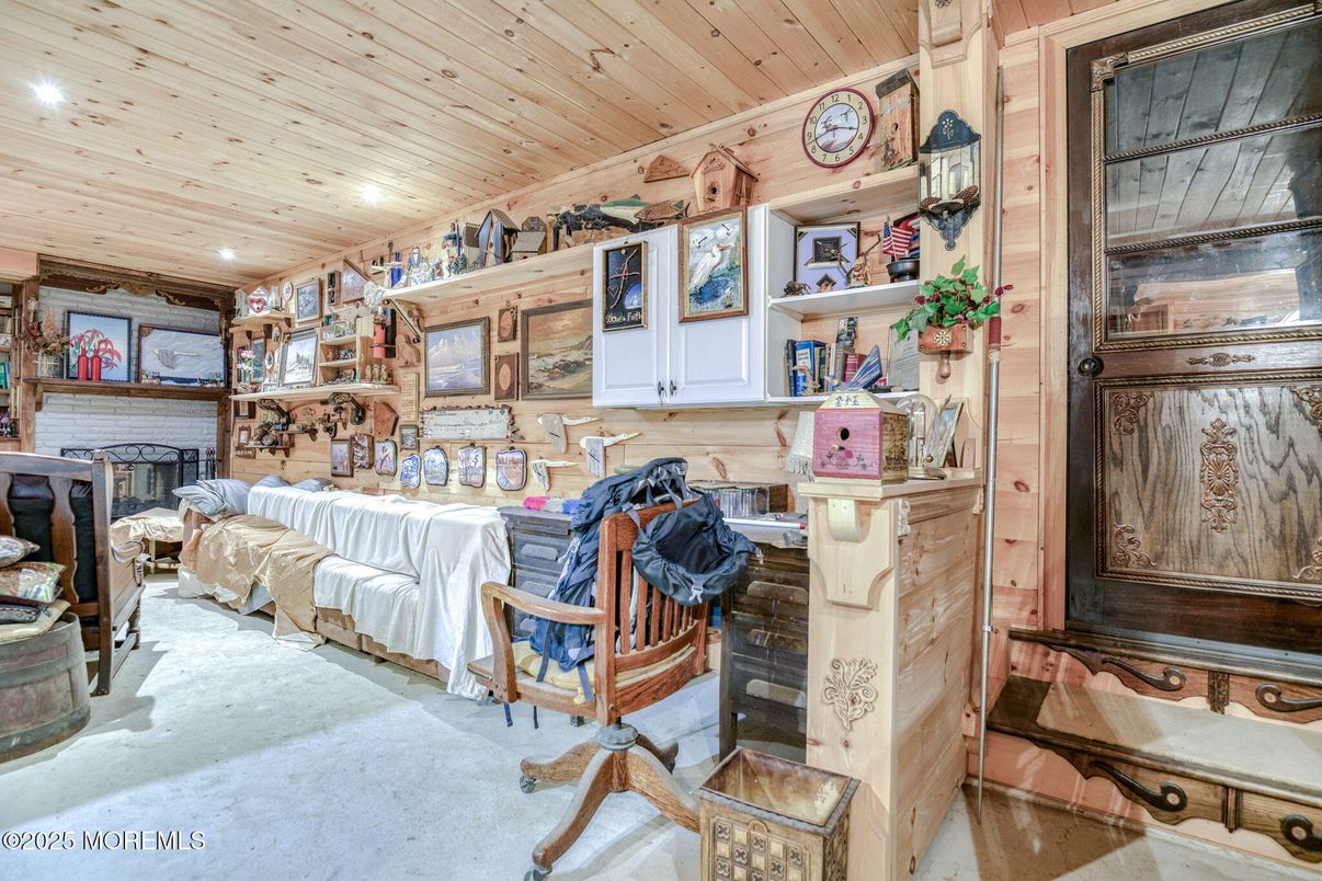 Fireplace, Interior, Recessed Lighting, Wooden Ceilings, Wooden Walls