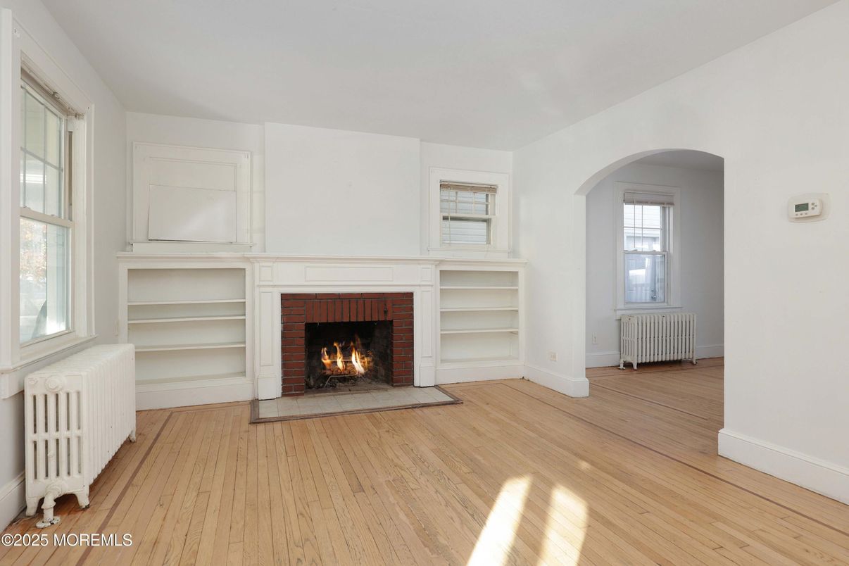 Fireplace, Interior, Wood Texture Flooring