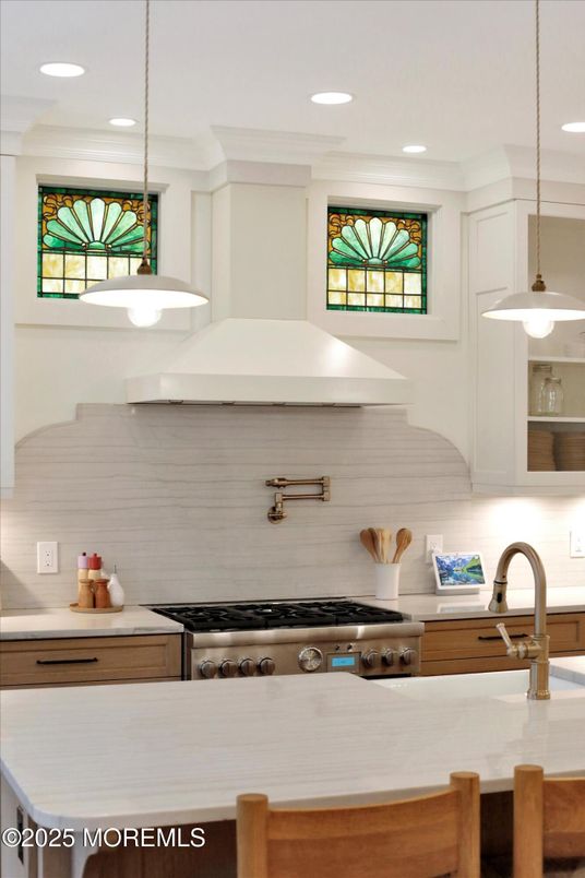 Interior, Kitchen, Pendant Lights, Recessed Lighting, Stainless Steel Appliances