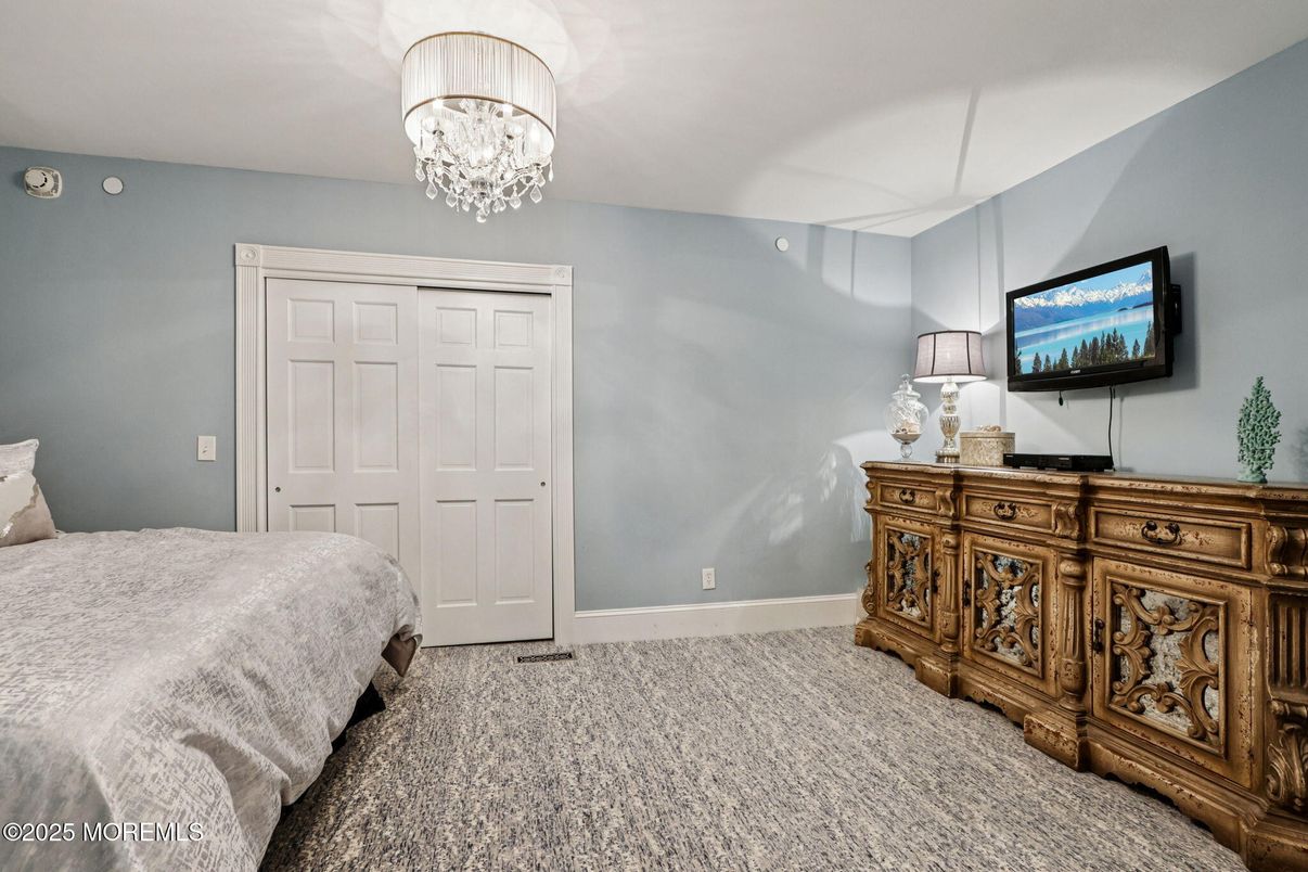 Bedroom, Chandelier, Interior