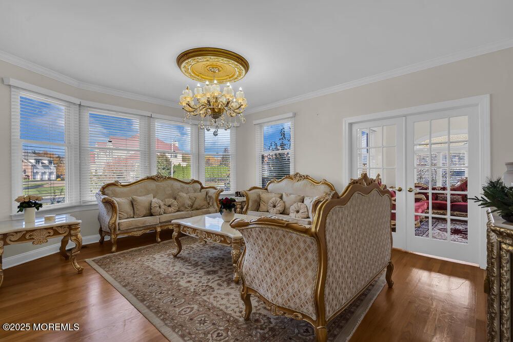 Chandelier, Interior, Living room, Wood Texture Flooring