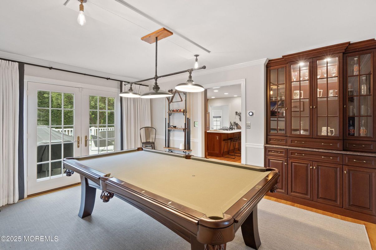 Billiard Table, Game Room, Interior, Pendant Lights