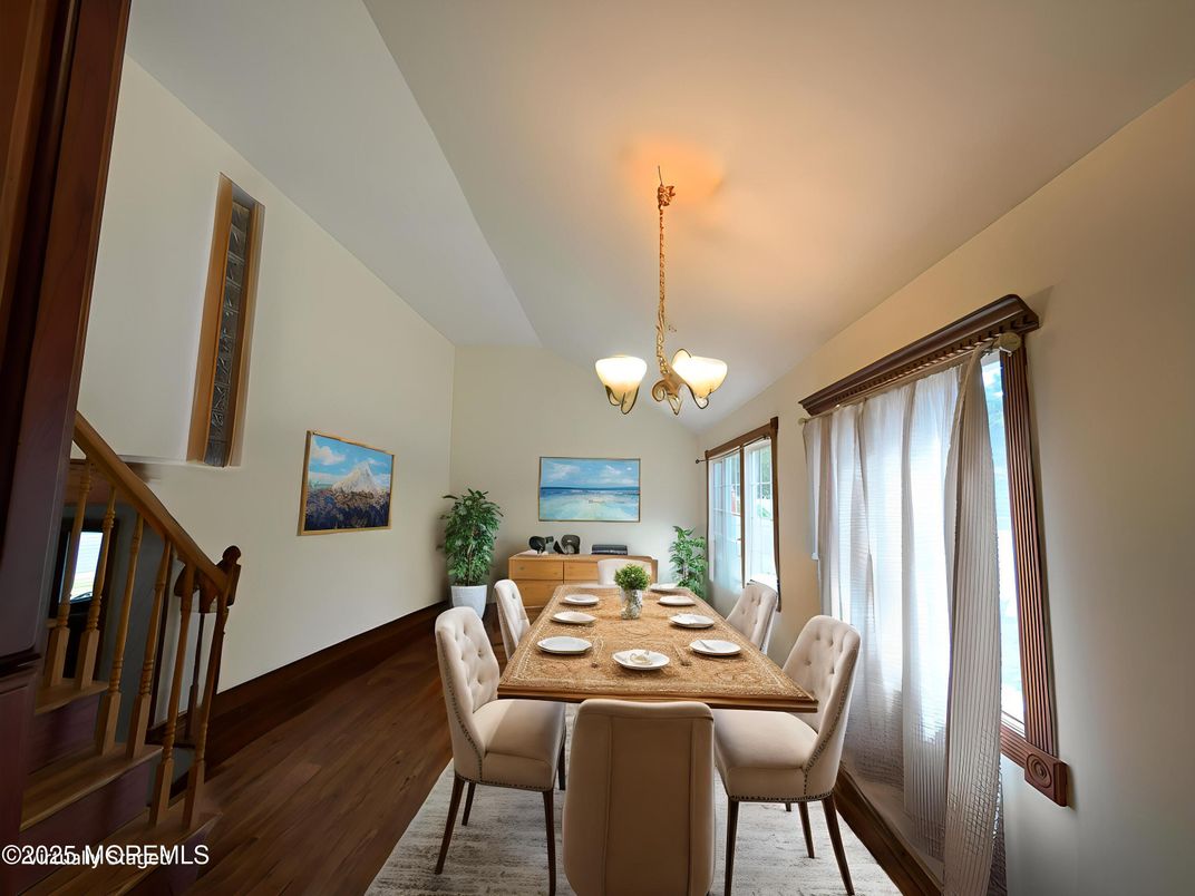 Chandelier, Dining room, Interior, Wood Texture Flooring