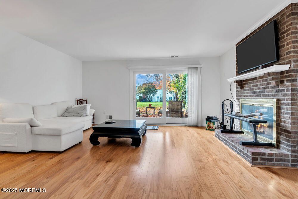 Fireplace, Interior, Living room, Stone Walls, Wood Texture Flooring