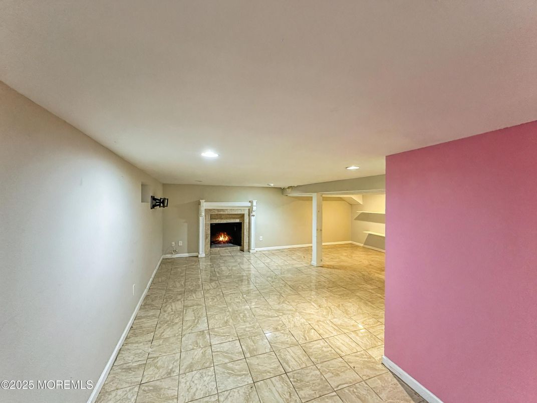 Empty room, Fireplace, Interior, Recessed Lighting