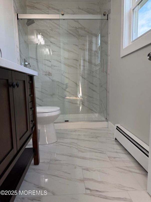 Bathroom, Glass Shower, Interior, Marble, Marble Walls