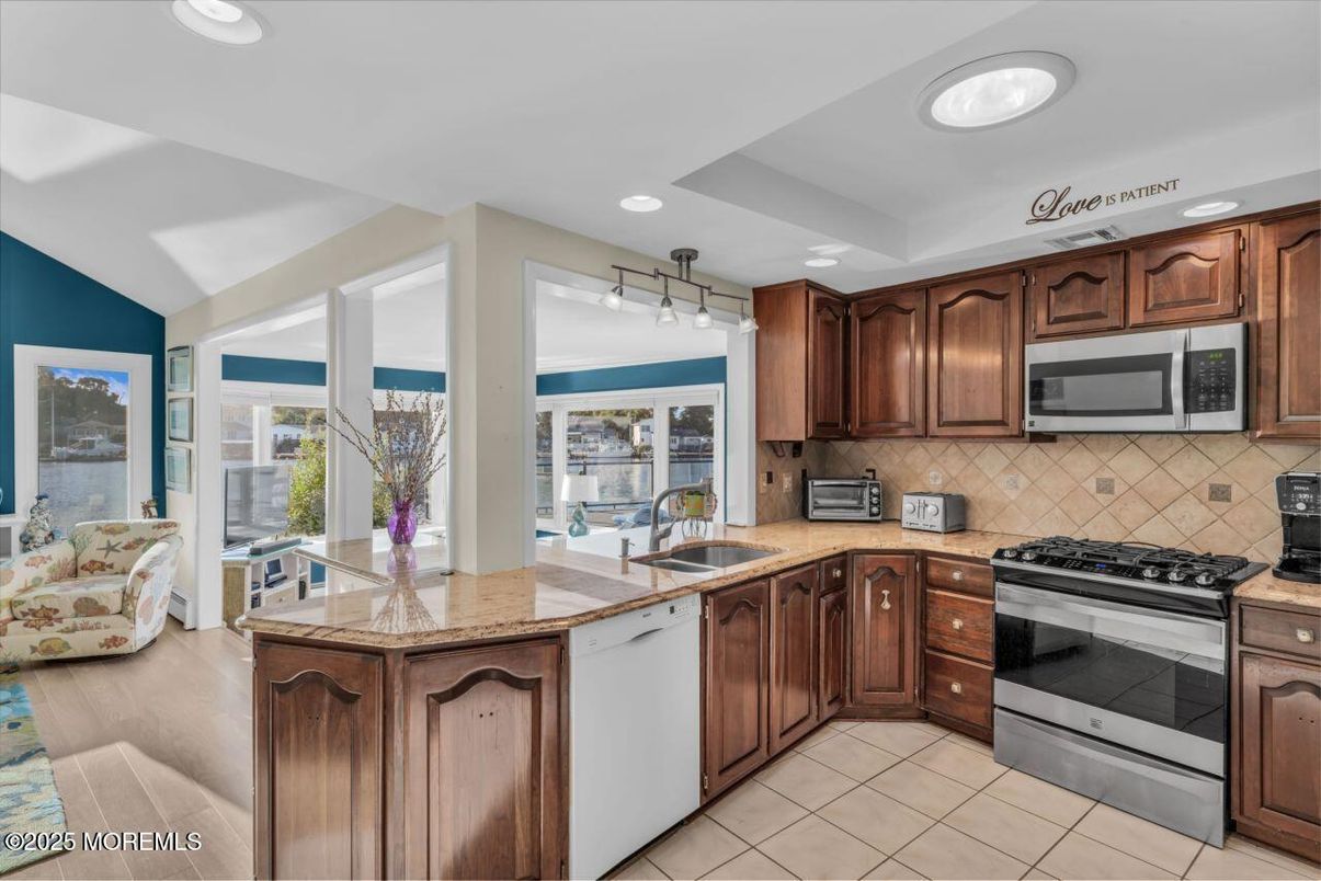 Interior, Kitchen, Recessed Lighting, Stainless Steel Appliances