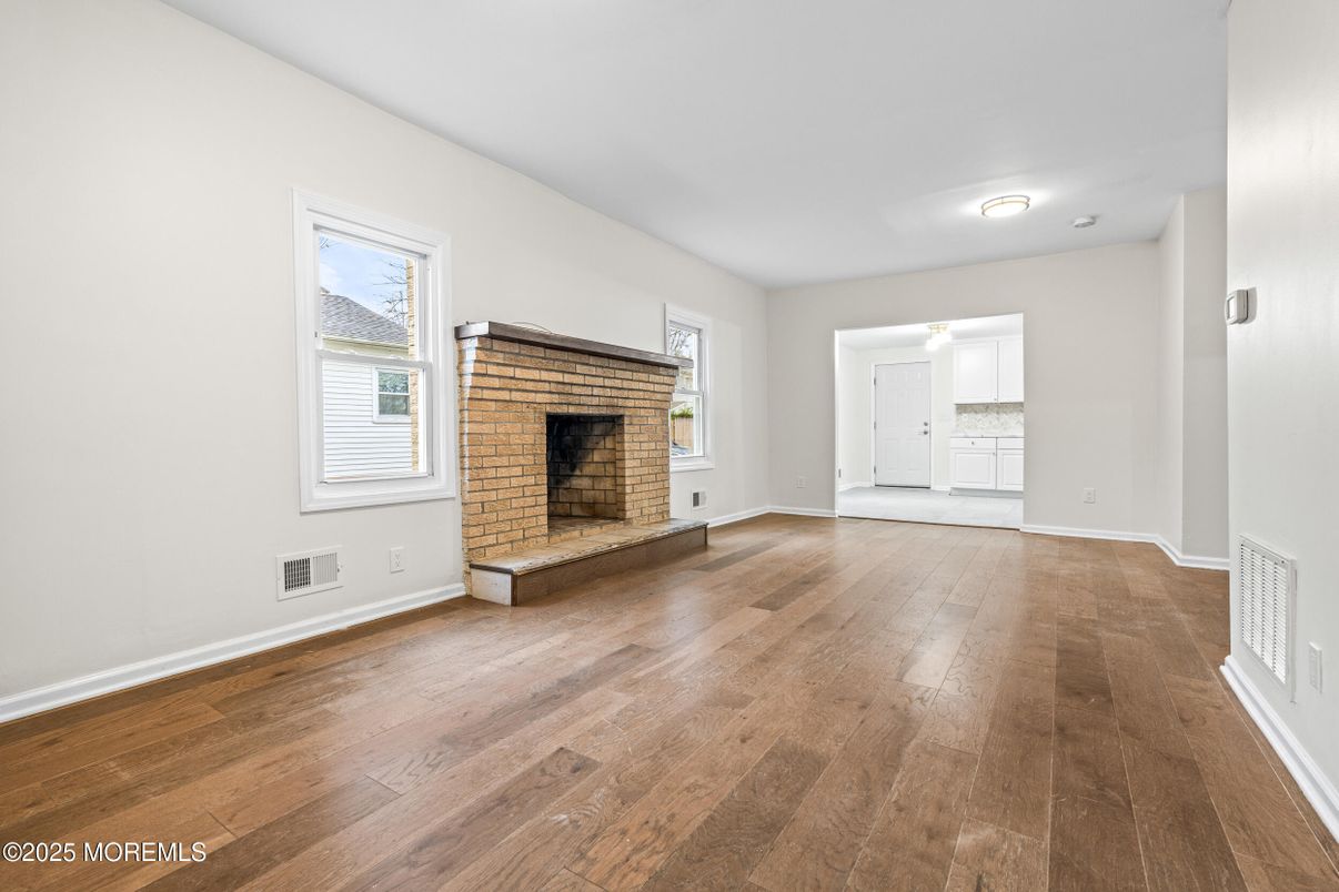 Empty room, Fireplace, Interior, Wood Texture Flooring