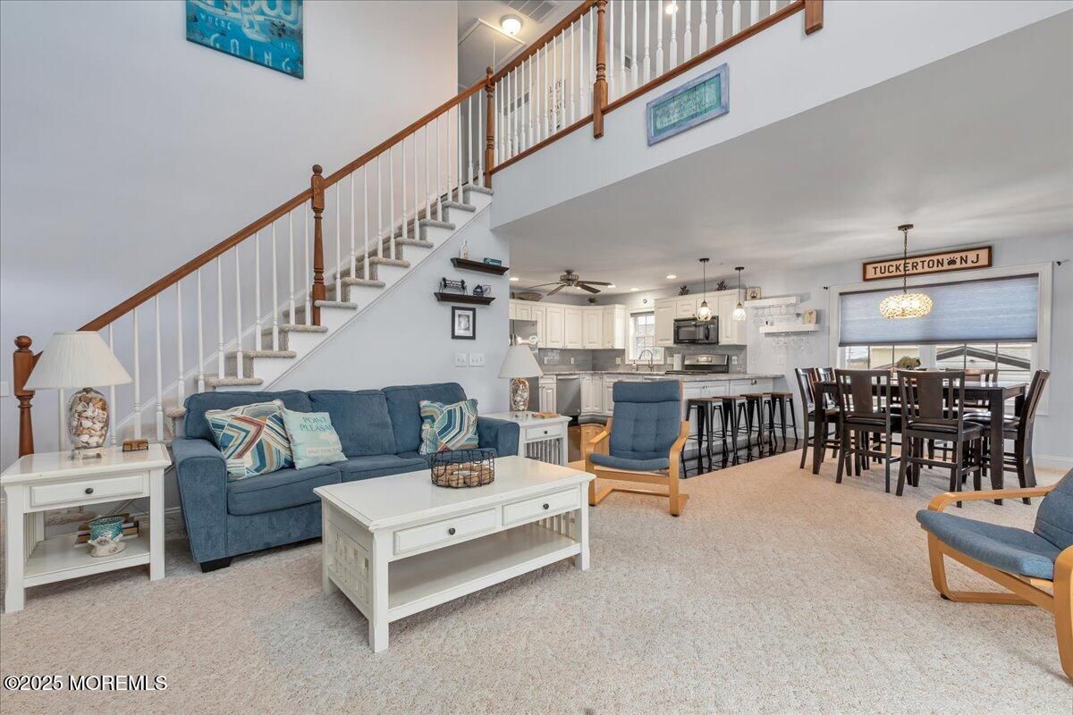 Dining room, Interior, Kitchen, Living room, Pendant Lights, Recessed Lighting, Stainless Steel Appliances