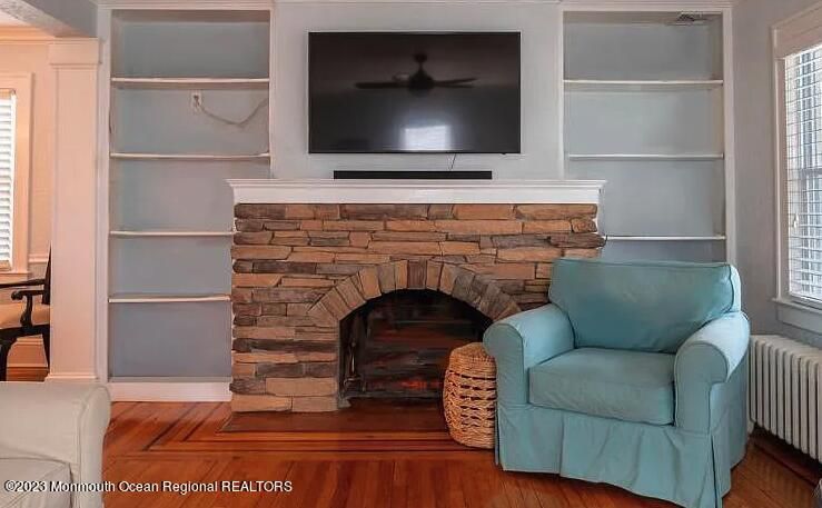 Fireplace, Interior, Wood Texture Flooring