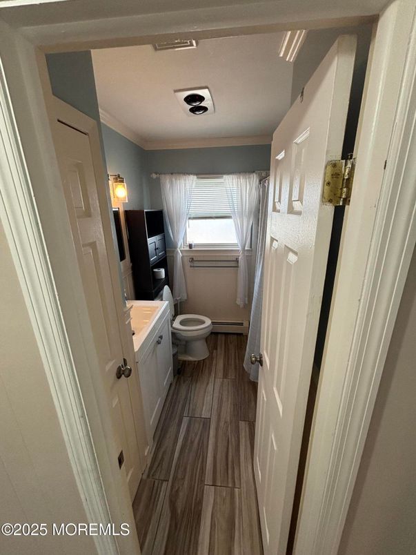 Bathroom, Interior, Wood Texture Flooring