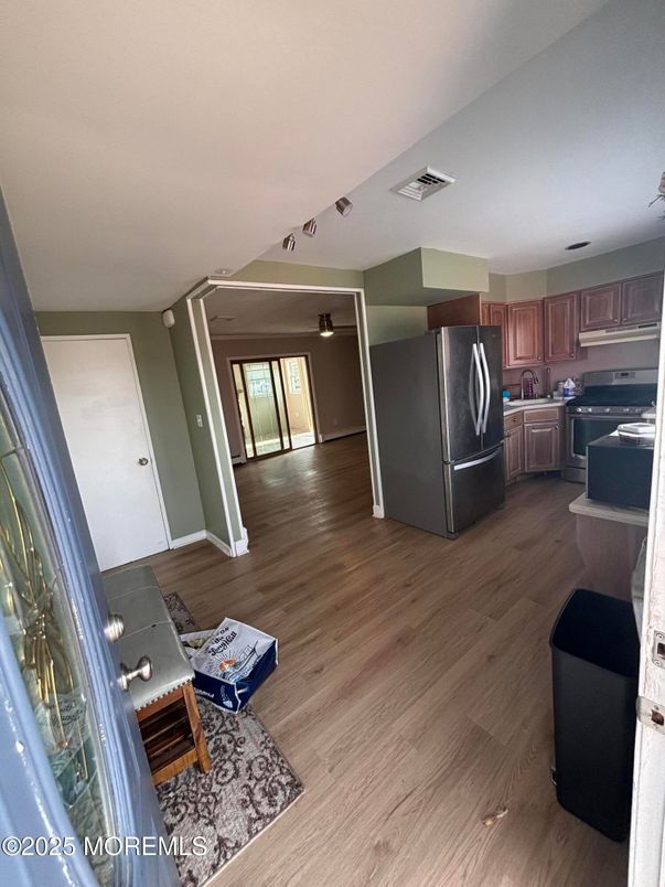 Interior, Kitchen, Wood Texture Flooring