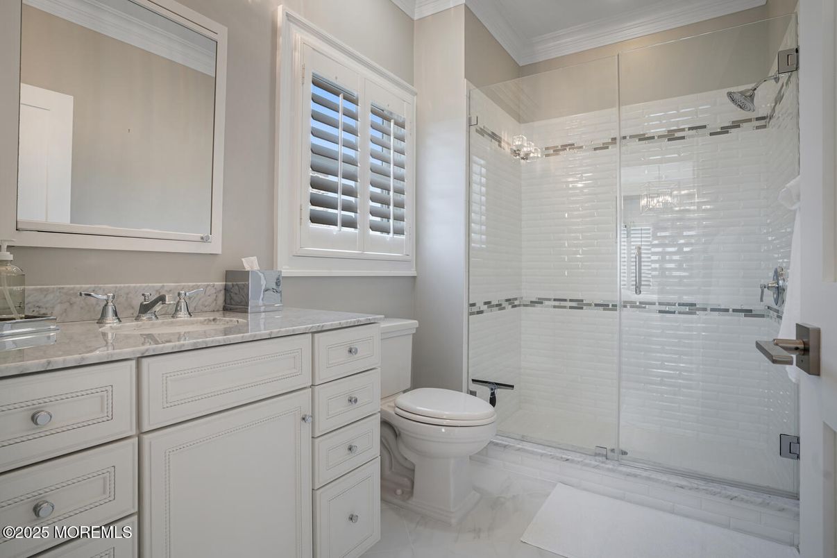 Bathroom, Glass Shower, Interior, Marble