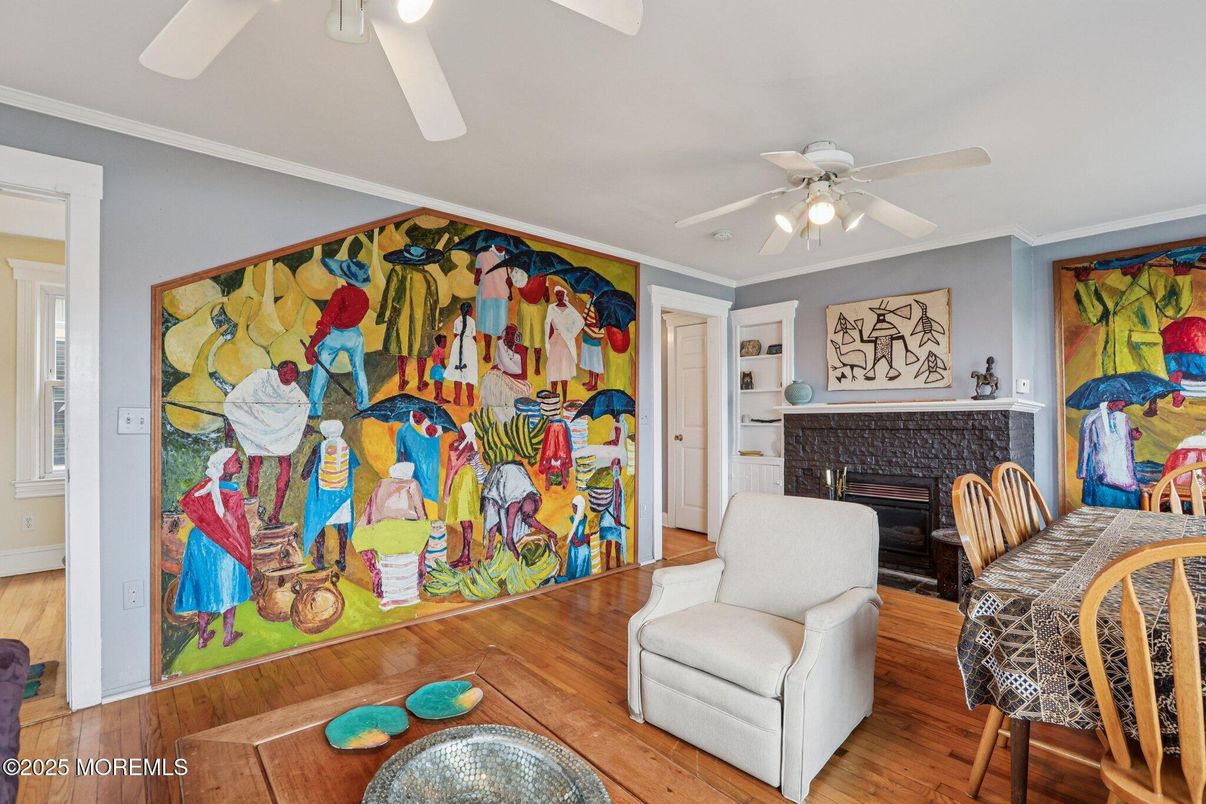Fireplace, Interior, Wood Texture Flooring