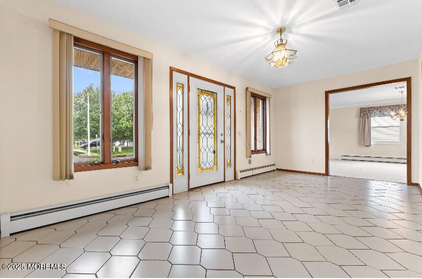 Chandelier, Empty room, Interior