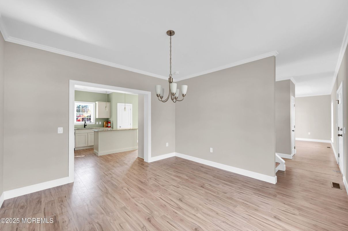 Chandelier, Empty room, Interior, Wood Texture Flooring