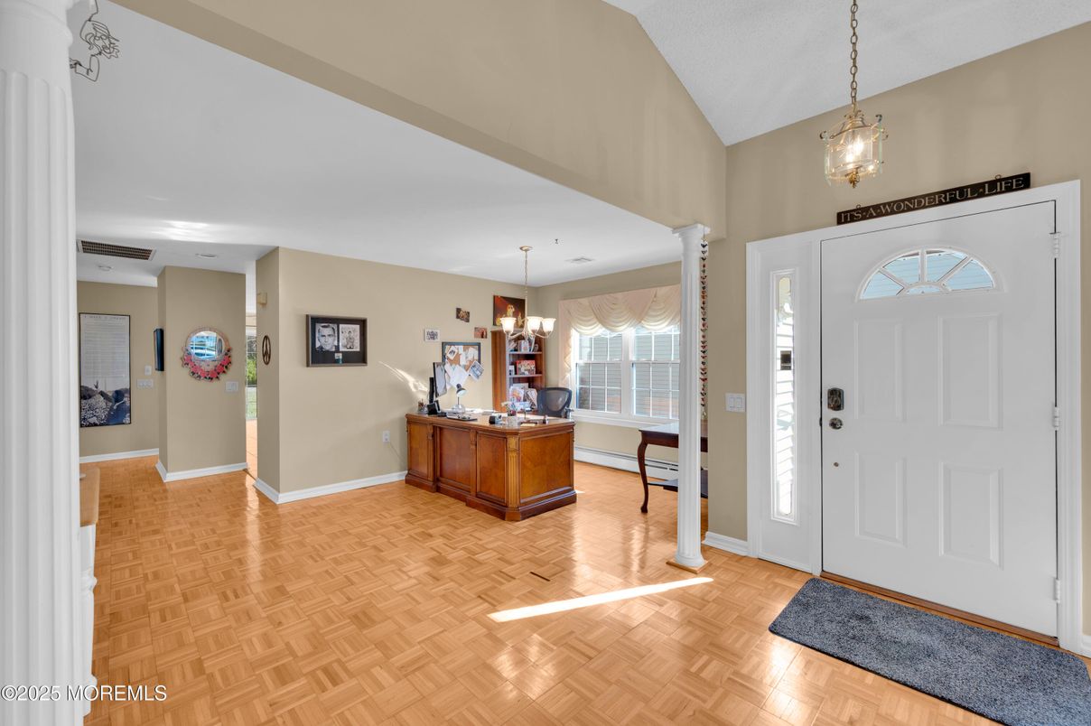 Chandelier, Dining room, Interior, Pendant Lights, Wood Texture Flooring