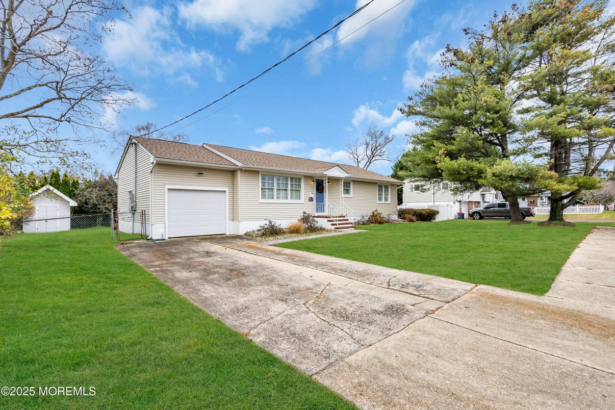 Attached, Backyard, Detached Garage, Exterior, Facade, Ranch