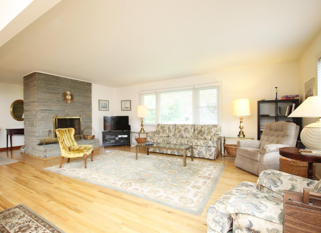 Fireplace, Interior, Living room, Stone Walls, Wood Texture Flooring