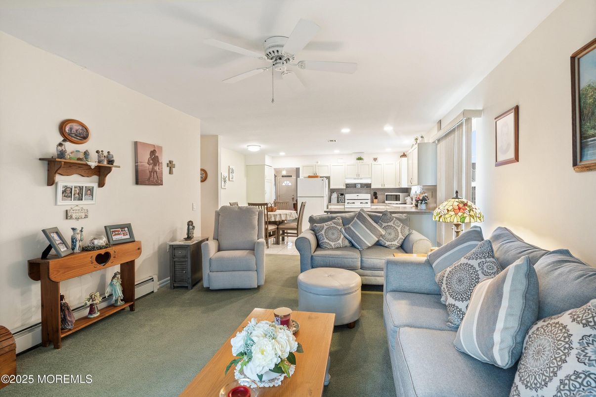 Dining room, Interior, Kitchen, Living room, Recessed Lighting, Stainless Steel Appliances