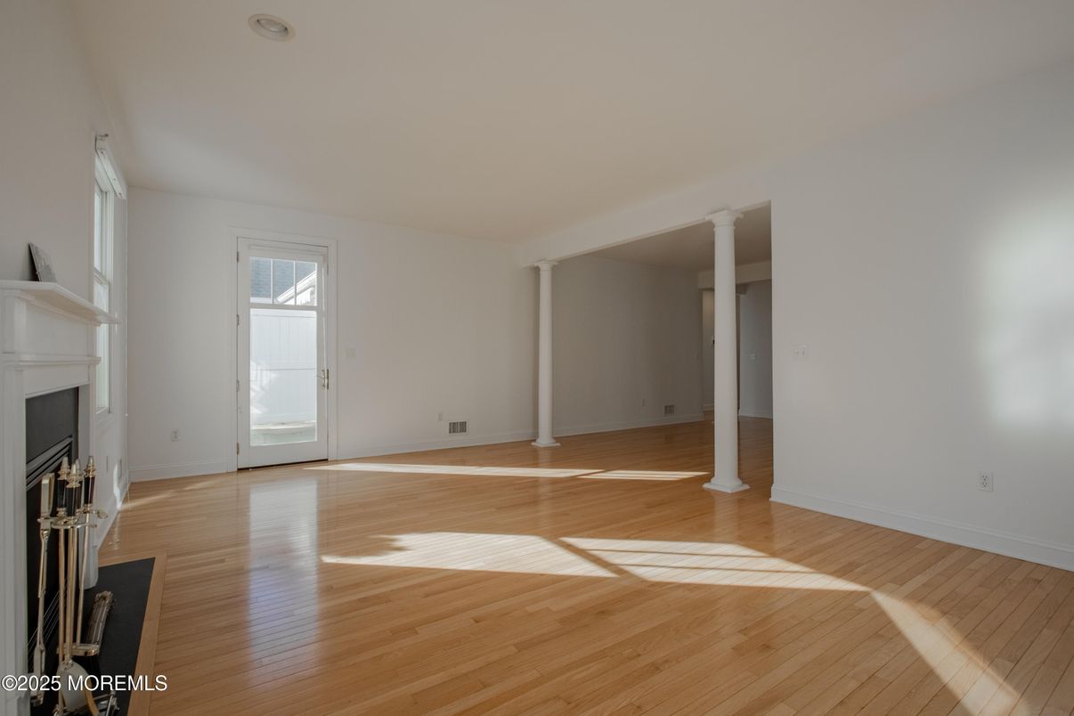 Empty room, Fireplace, Interior, Wood Texture Flooring